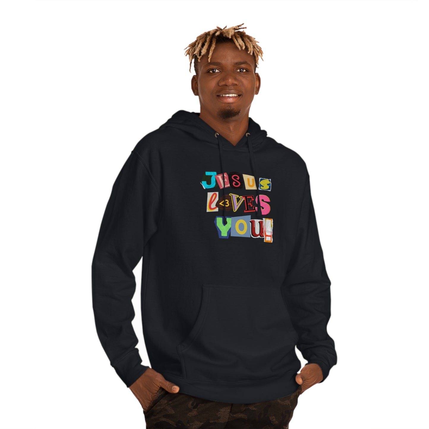 "Jesus Loves You" Unisex Hooded Sweatshirt